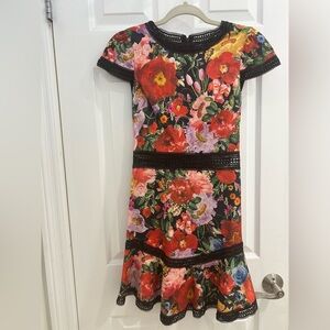 Alice and Olivia flower mini dress